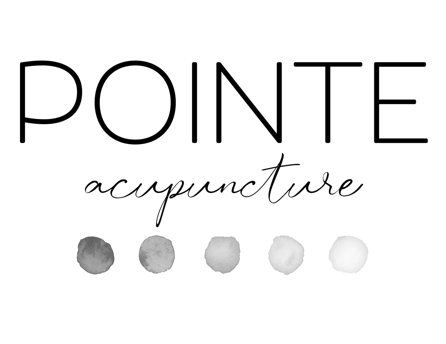 Pointe Acupuncture Black Logo Transparent