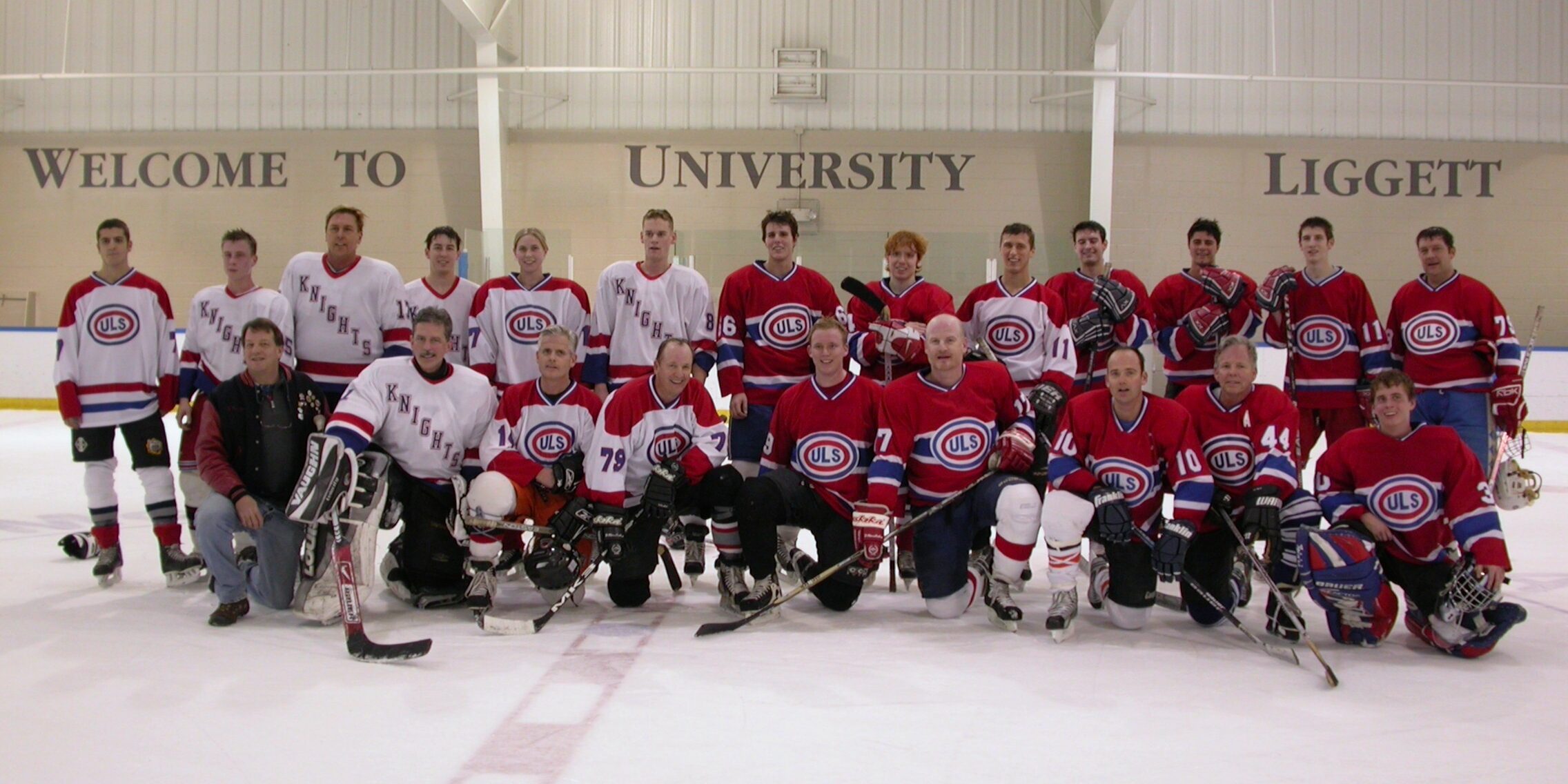 Players from Alumni vs. Alumni Hockey Game 2009